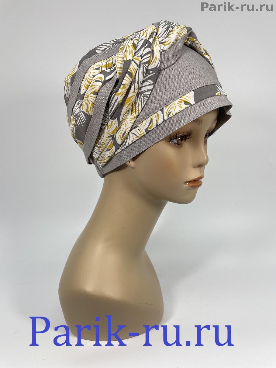 Женская шапка из льна и хлопка "Нелли"